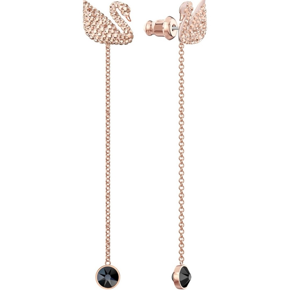 Swarovski Classic Swan Rose Gold Plated Earrings